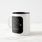 Hübsche Sternenzeit Zweifarbige Tasse (Vorderseite Links)