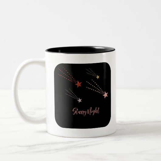 Hübsche Sternenzeit Zweifarbige Tasse (Links)