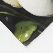 Hübsche Stiefmütterchen Aquarellmalerei Fleecedecke (Ecke)