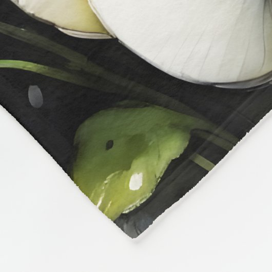 Hübsche Stiefmütterchen Aquarellmalerei Fleecedecke (Ecke)