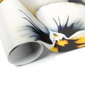 Hübsche Stiefmütterchen Aquarellmalerei Geschenkpapier (Rolleneckpunkt)