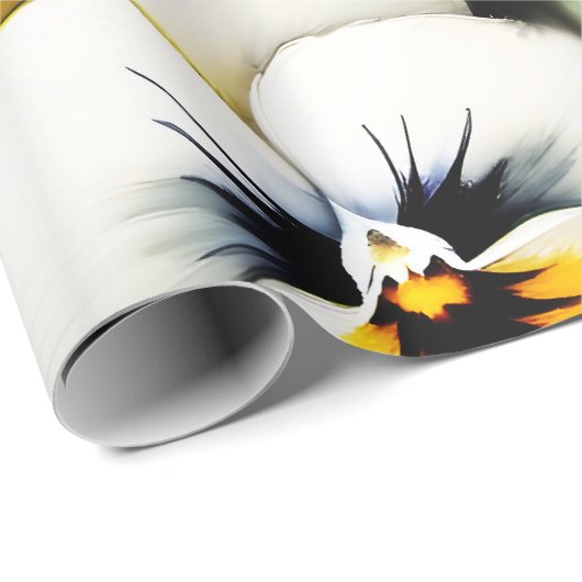 Hübsche Stiefmütterchen Aquarellmalerei Geschenkpapier (Rolleneckpunkt)