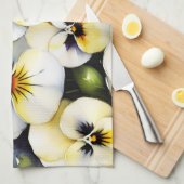 Hübsche Stiefmütterchen Aquarellmalerei Geschirrtuch (Viertel Falte)