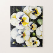 Hübsche Stiefmütterchen Aquarellmalerei Puzzle (Vertikal)