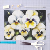 Hübsche Stiefmütterchen Aquarellmalerei Seidenpapier (Handwerk)