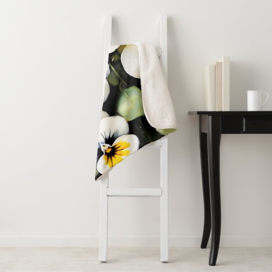 Hübsche Stiefmütterchen Aquarellmalerei Sherpadecke (Beispiel)