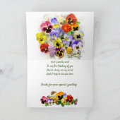 Hübsche Stiefmütterchen bekommen gute Wünsche Karte (Innenseite)