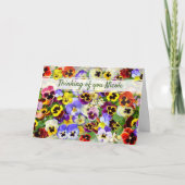 Hübsche Stiefmütterchen bekommen gute Wünsche Karte (Vorderseite)