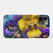 Hübsche Stiefmütterchen Case-Mate iPhone Hülle (Rückseite (Horizontal))