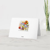 Hübsche Stiefmütterchen Denken Sie an Ihre Karte (Rückseite)