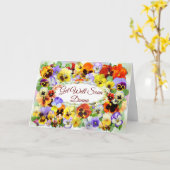 Hübsche Stiefmütterchen erhalten gute Grußkarte Karte (Gelbe Blume)