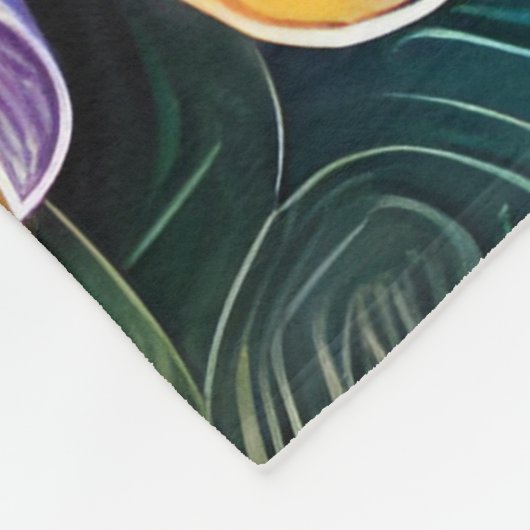 Hübsche Stiefmütterchen Fleecedecke (Ecke)