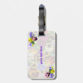 Hübsche Stiefmütterchen Gepäckanhänger (Rückseite vertikal)