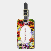 Hübsche Stiefmütterchen Gepäckanhänger (Vorderseite vertikal)