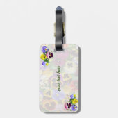 Hübsche Stiefmütterchen Gepäckanhänger (Rückseite vertikal)