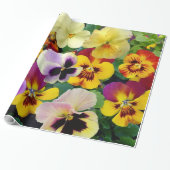 Hübsche Stiefmütterchen Geschenkpapier (Ungerollt)