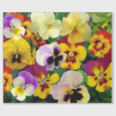 Hübsche Stiefmütterchen Geschenkpapier (Flach)