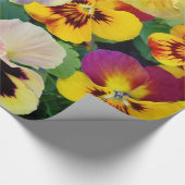 Hübsche Stiefmütterchen Geschenkpapier (Ecke)