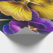 Hübsche Stiefmütterchen Geschenkpapier (Ecke)