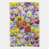 Hübsche Stiefmütterchen Geschirrtuch (Vertikal)