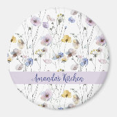 Hübsche Stiefmütterchen in Aquarellfarben Personal Magnet (Vorne)