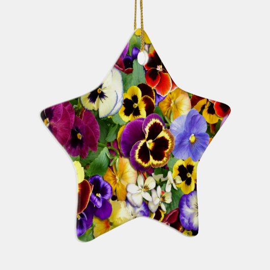 Hübsche Stiefmütterchen Keramik Ornament (Rechts)