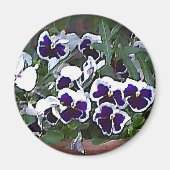 Hübsche Stiefmütterchen Magnet (Vorne)