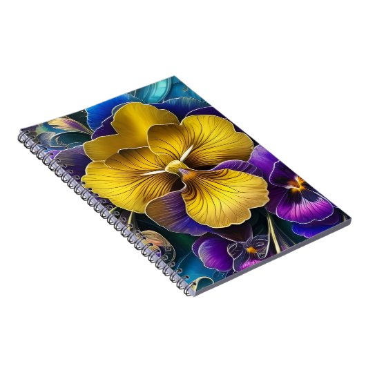 Hübsche Stiefmütterchen Notizblock (Rechte Seite)