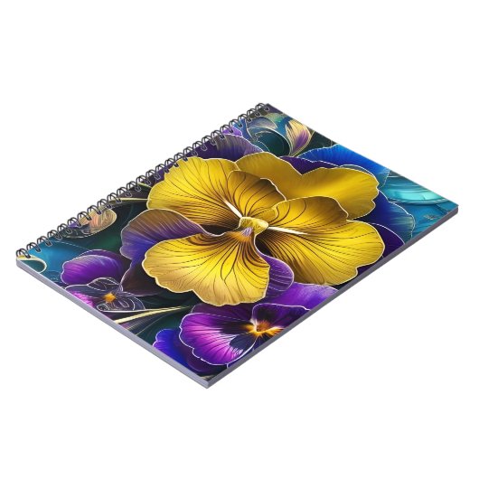 Hübsche Stiefmütterchen Notizblock (Linke Seite)