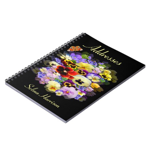 Hübsche Stiefmütterchen Notizblock (Linke Seite)