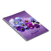 Hübsche Stiefmütterchen Personalisiertes BlumenNot Notizblock (Rechte Seite)