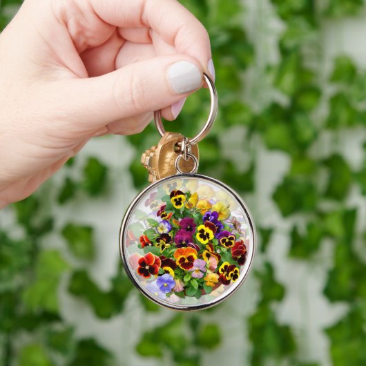 Hübsche Stiefmütterchen Schlüsselanhänger (Hand)