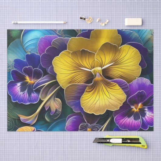 Hübsche Stiefmütterchen Seidenpapier (Handwerk)