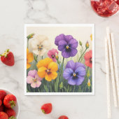 Hübsche Stiefmütterchen Serviette (Beispiel)