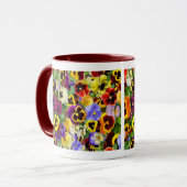 Hübsche Stiefmütterchen Tasse (Vorderseite Links)