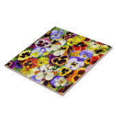 Hübsche Stiefmütterchen und Schmetterlinge Fliese (Seite)