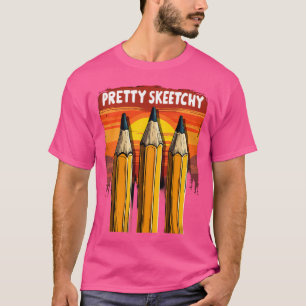 Hübsche Stifte Skizze zeichnen Maler T-Shirt