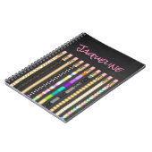 Hübsche Stifte und Personalisierte Tafel Notizblock (Linke Seite)