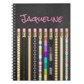 Hübsche Stifte und Personalisierte Tafel Notizblock (Vorderseite)