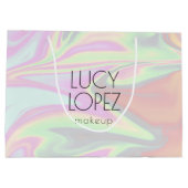 Hübsche stilvolle moderne elegante Küchenholografi Große Geschenktüte (Rückseite)