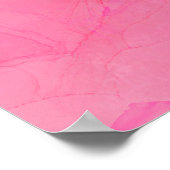Hübsche stilvolle rosa Wasserfarbe-Tinte Poster (Ecke)