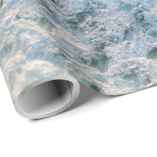 Hübsche Strandlandschaft Geschenkpapier (Rolleneckpunkt)