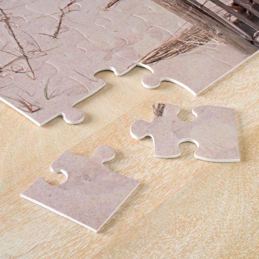 Hübsche Strandszene am Rennen-Punkt auf Cape Cod Puzzle (Seite)