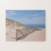 Hübsche Strandszene am Rennen-Punkt auf Cape Cod Puzzle (Horizontal)