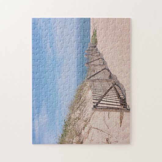 Hübsche Strandszene am Rennen-Punkt auf Cape Cod Puzzle (Vertikal)