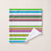 HÜBSCHE STREIFEN BADHANDTUCH SET (Waschlappen)