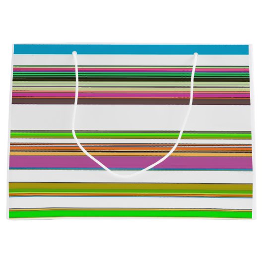 HÜBSCHE STREIFEN GROßE GESCHENKTÜTE (Vorderseite)