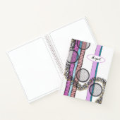 Hübsche Streifen und Kreise doodlen, personalisier Notizblock (Innenseite)