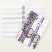 Hübsche Streifen und Kreise doodlen, personalisier Notizblock (Innen)