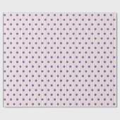 Hübsche Streifen und violette Blumen Geschenkpapier (Flach)